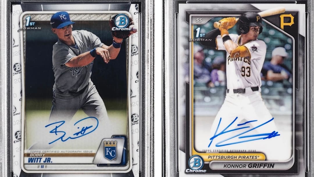 Konnor Griffin and Bobby Witt Jr Bowman Chrome 1st Autos