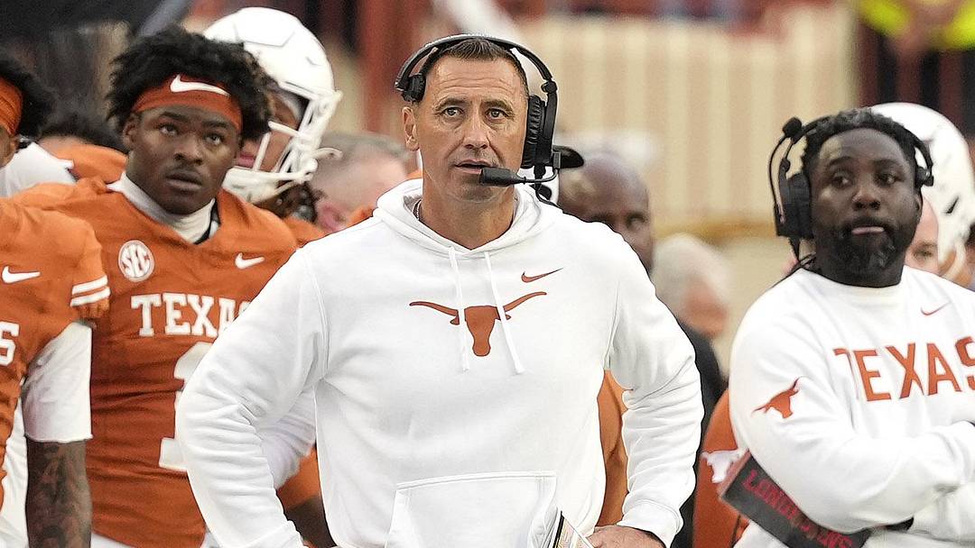 Texas Longhorns head coach Steve Sarkisian observes the second half against the Vanderbilt Commodores
