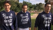 Jorge Campos, Óscar Pérez y Adolfo Ríos con la selección mexicana.