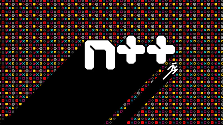 The N++ logo sees a stick man jumping into the air