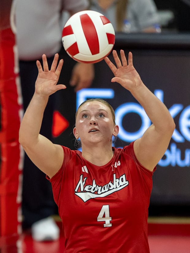 Nebraska setter Campbell Flynn during the Red-White Scrimmage on Saturday.