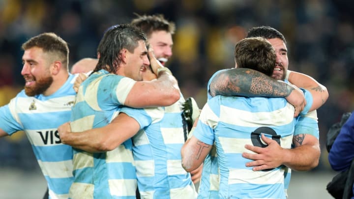 Argentina’s amazing squad celebrating the victory over the All Blacks