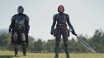 Katee Sackhoff as Bo-Katan Kryze in Star Wars The Mandalorian