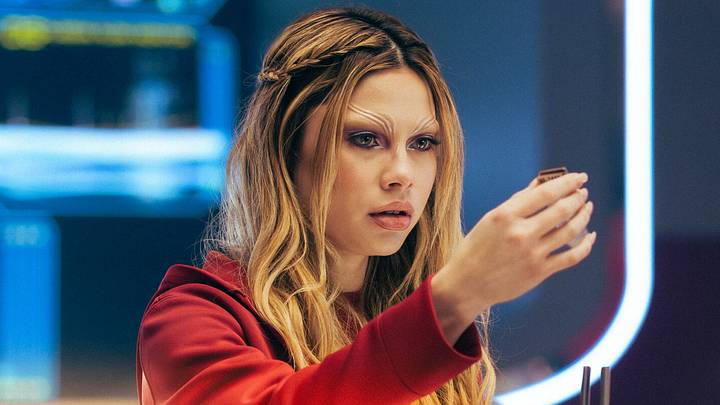 Bella Shepard as Genesis in season 1, episode 7, of Star Trek: Starfleet Academy streaming on Paramount+. Photo Credit: Brooke Palmer/Paramount+