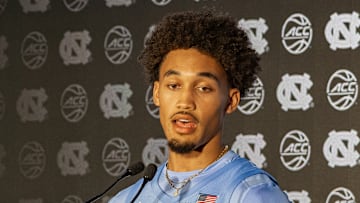 Senior Seth Trimble at the 2025 ACC Tipoff