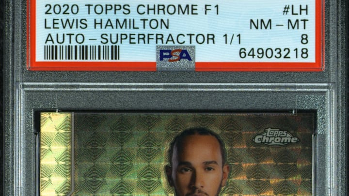 2020 Lewis Hamilton 1/1 AUTO card sells for over 7 figures!