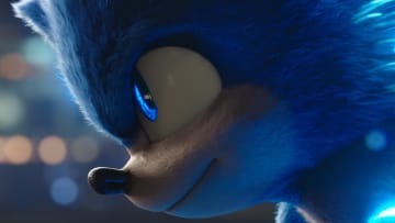 Sonic (Ben Schwartz) in SONIC THE HEDGEHOG from Paramount Pictures and Sega. Photo Credit: Courtesy Paramount Pictures and Sega of America.