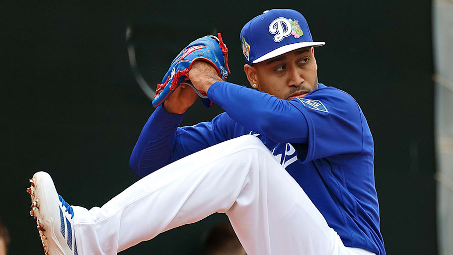Dodgers pitcher Edwin Diaz at spring training