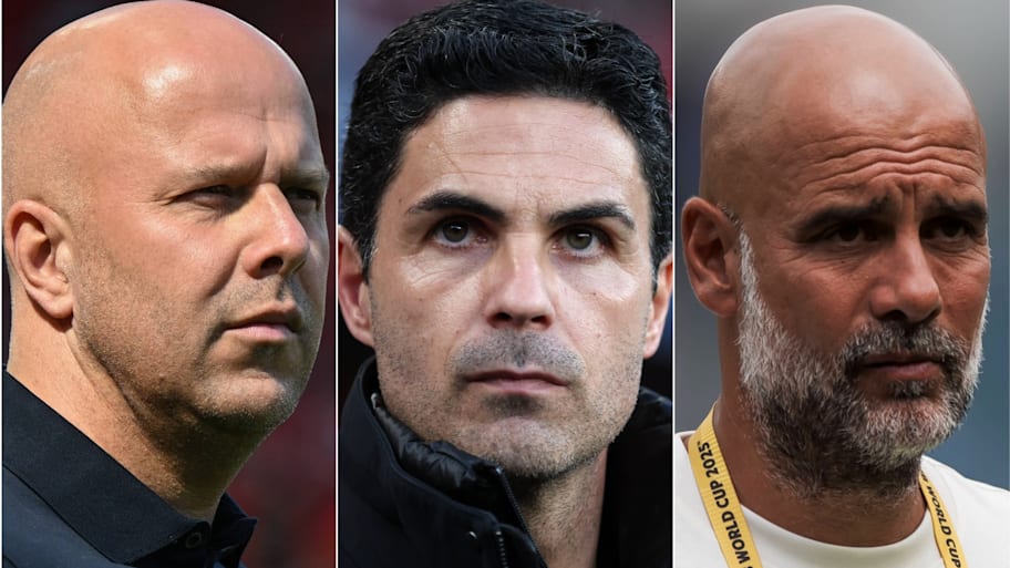 Arne Slot, Mikel Arteta and Pep Guardiola.