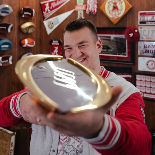 4-Star 2026 OT Wilson Zierer during his official visit to Tuscaloosa on June 13