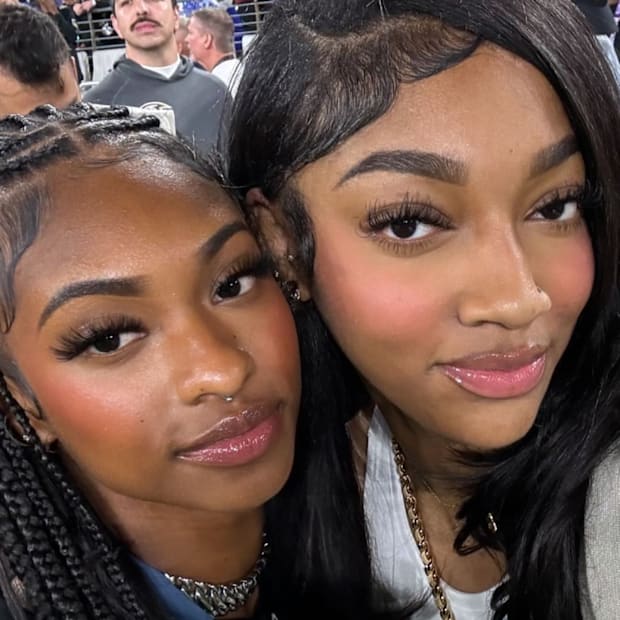 Masai Russell swags out Ravens sideline in twopiece Alexander Wang fit