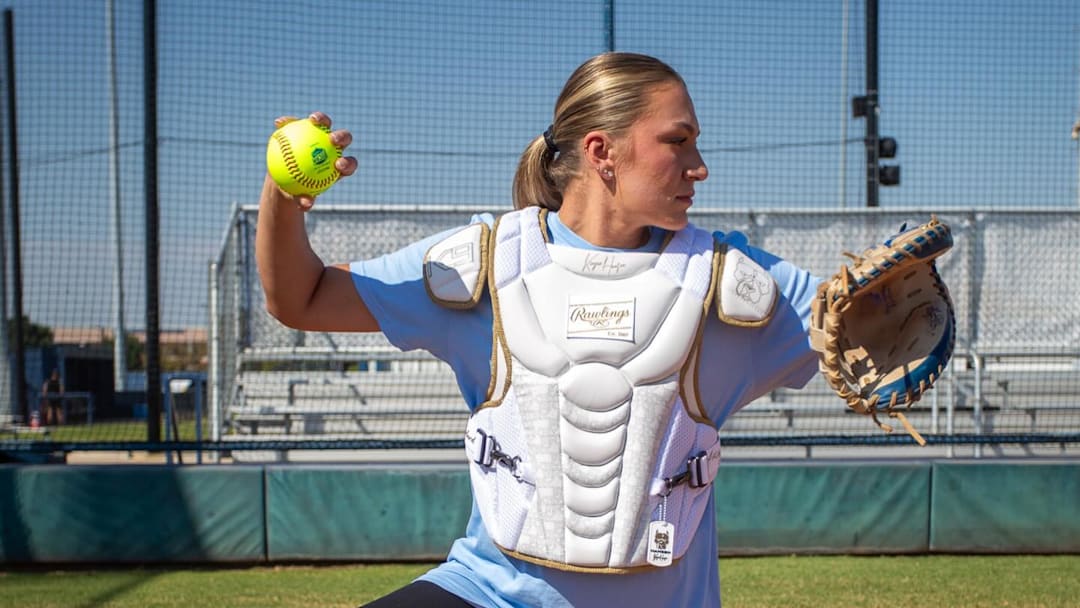 Former Oklahoma softball star Kinzie Hansen and Rawlings are releasing a new line of signature catcher's gear.