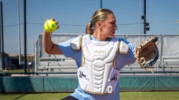 Former Oklahoma softball star Kinzie Hansen and Rawlings are releasing a new line of signature catcher's gear.
