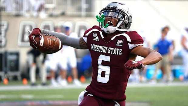 New Arkansas Razorbacks wide receiver Raylen Sharpe during his 2022 season at Missouri Stat