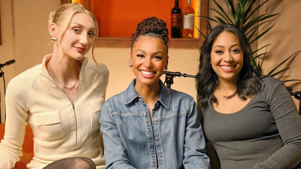 WNBA star Cameron Brink, ESPN's Malika Andrews, Sydel Curry