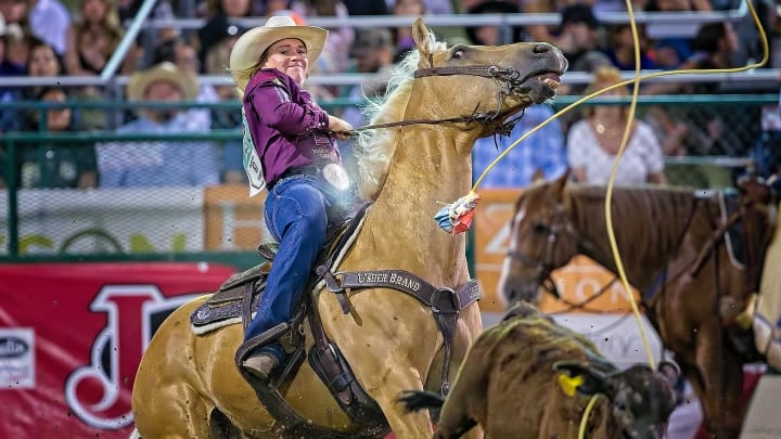 Taylor Munsell used three solid breakaway roping runs to earn more than $13,500 at the Reno Rodeo. 