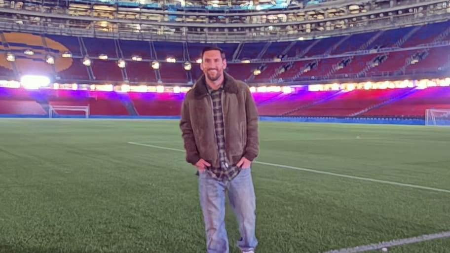 Lionel Messi at Camp Nou.