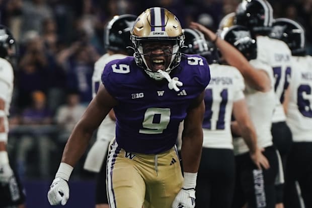 Thaddeus Dixon lets out his emotion after making a big play against Weber State.