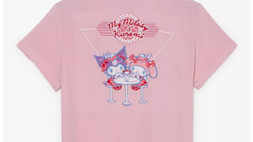Sanrio My Melody Diner Women's Cropped Woven Button-Up 