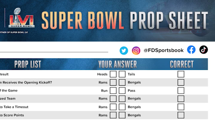 FanDuel Sportsbook Offering Super Bowl 56 Prop Betting Sheet For Your 