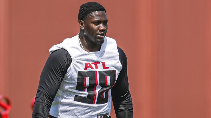 Atlanta Falcons defensive lineman Ruke Orhorhoro is soaking in as much information as he can from veteran Grady Jarrett.