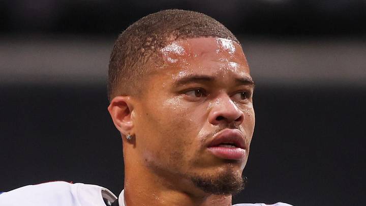 Oct 13, 2025; Atlanta, Georgia, USA; Buffalo Bills cornerback Taron Johnson (7) during a game against the Atlanta Falcons at Mercedes-Benz Stadium. Mandatory Credit: Brett Davis-Imagn Images
