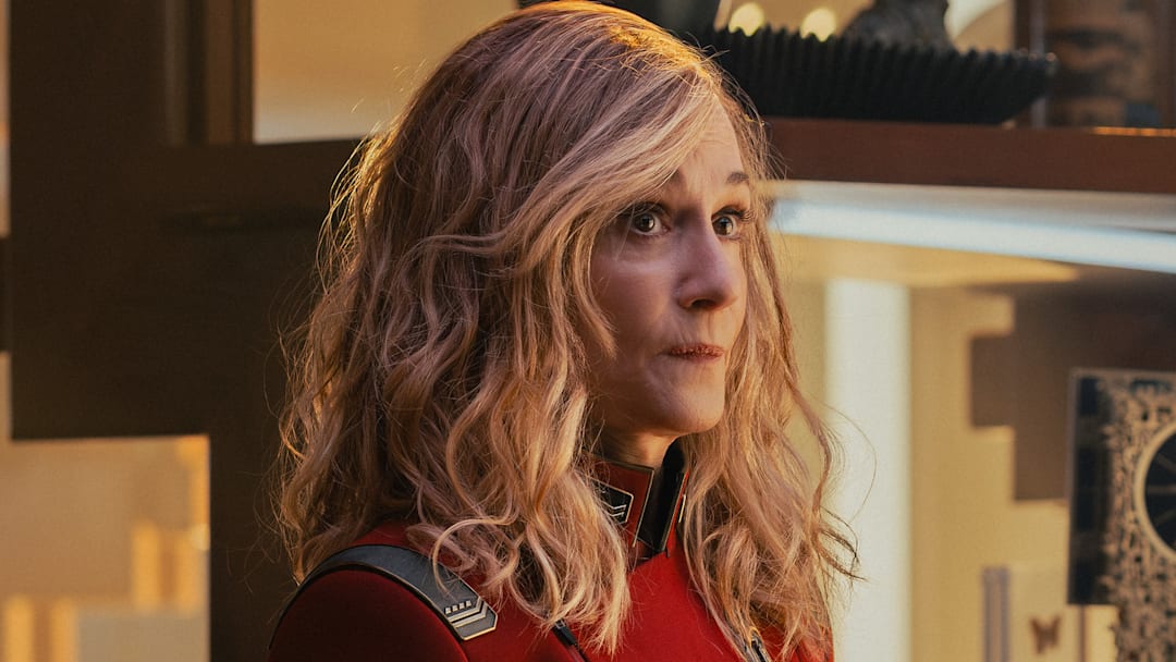 Holly Hunter as Nahla Ake in Star Trek: Starfleet Academy, episode 2, season 1, streaming on Paramount+, 2025. Photo Credit: Brooke Palmer/Paramount+.