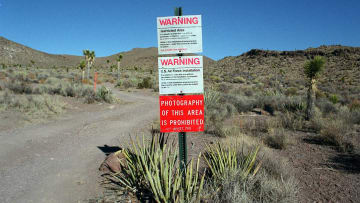 2/13/96 RACHEL,NEVEDA THE ENTRANCE TO THE U.S. MILITARY BASE KNOWN AS AREA 51