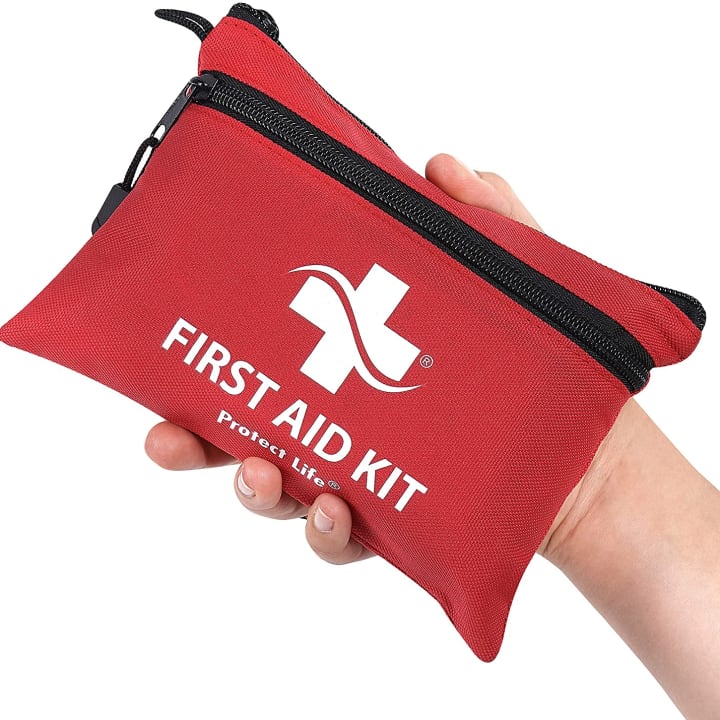 Protect Life First Aid kit against white background.