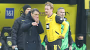 Julian Brandt (r.) im Gespräch mit Niko Kovac