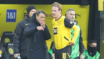Julian Brandt (r.) im Gespräch mit Niko Kovac