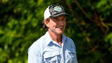 “The Devil’s Shoes” – A major shakeup hits the game when two tribes turn to three. New tribe members size each other up, but with only four players on each tribe, there is not much room to hide. Then, heat and exhaustion take a major toll on one castaway, on SURVIVOR, Wednesday, Oct. 29. Pictured (L-R): Jeff Probst. Photo: Robert Voets/CBS ©2025 CBS Broadcasting, Inc. All Rights Reserved.