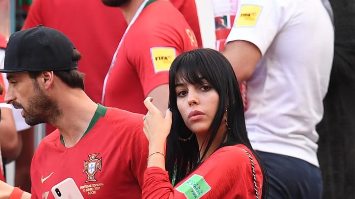 Girlfriend of Portugal forward Cristiano Ronaldo (7) Georgina Rodriguez.