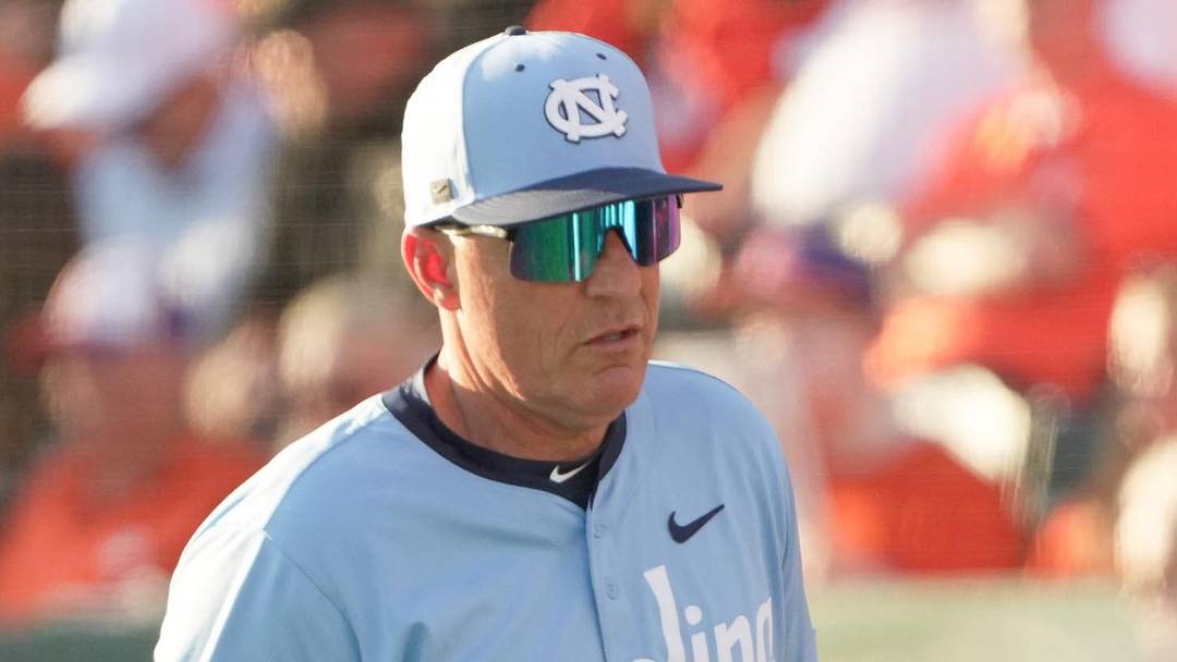 University of North Carolina Head Coach Scott Forbes during the bottom of the third inning at Doug Kingsmore Stadium in Clemson, S.C. Friday, April 10, 2026.