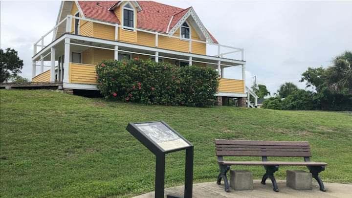 The caretaker's home sits atop the Snyder mound.