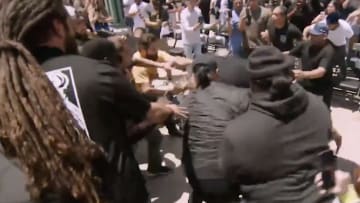Nate Diaz and Jorge Masvidal brawl 