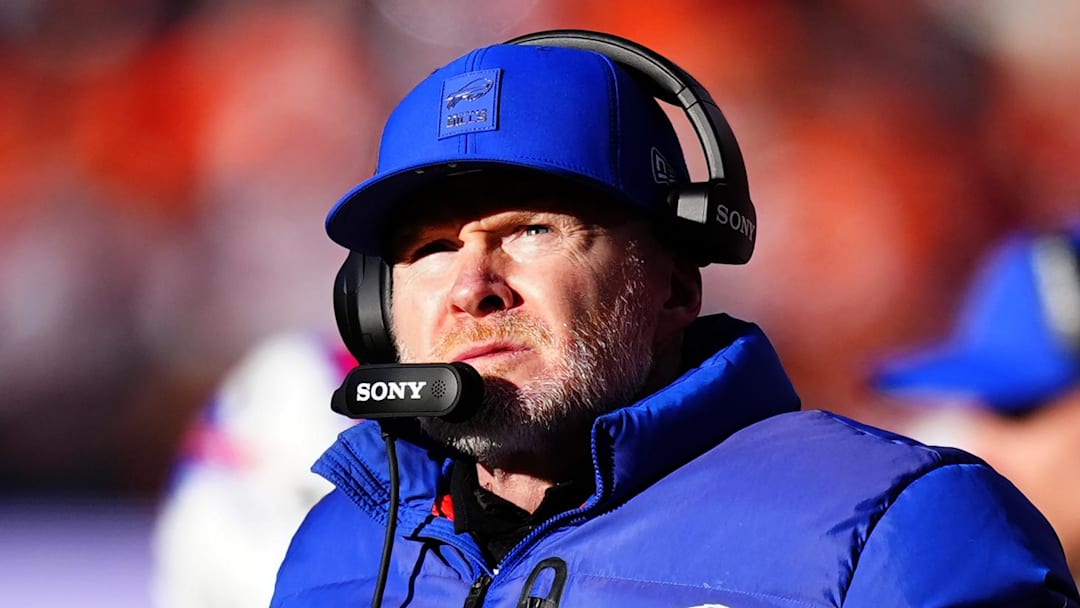 Buffalo Bills head coach Sean McDermott during the second quarter of an AFC Divisional Round.