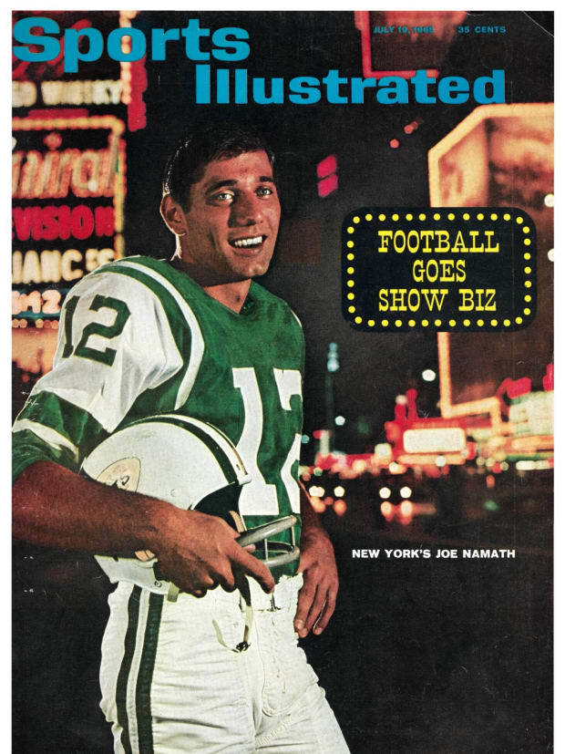 Former Alabama quarterback Joe Namath on the cover of Sports Illustrated