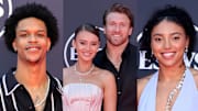 Shareef O'Neal, Kristin Juszczyk, Kyle Juszczyk and Azzi Fudd