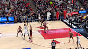 Victor Wembanyama hit two clutch threes as the Spurs beat the Bulls on the road Monday. 