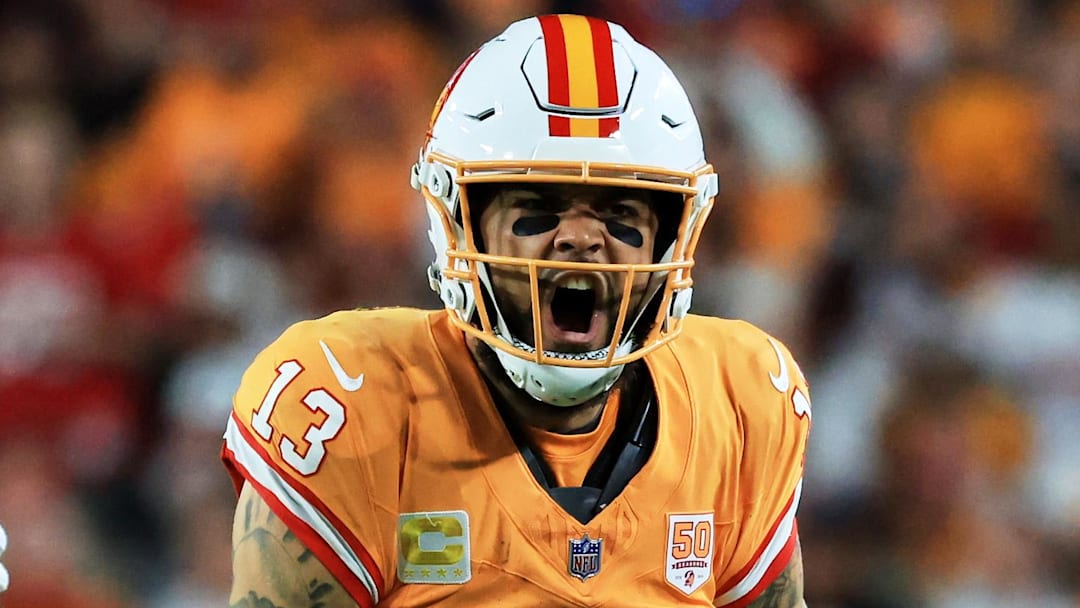 Dec 11, 2025; Tampa, Florida, USA; Tampa Bay Buccaneers wide receiver Mike Evans (13) Mandatory Credit: Kim Klement Neitzel-Imagn Images