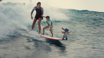 (L-R) Sydney Agudong as Nani, Maia Kealoha as Lilo and Stitch in Disney’s live-action LILO & STITCH. Photo courtesy of Disney. © 2025 Disney Enterprises Inc. All Rights Reserved.