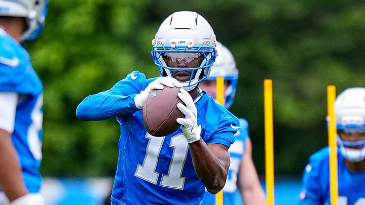 Detroit Lions wide receiver Lucky Jackson (11) practices during mini camp at Meijer Performance Center in Allen Park on Wednesday, June 17, 2026.