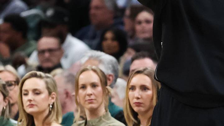 Apr 12, 2026; Boston, Massachusetts, USA; Boston Celtics head coach Joe Mazzulla reacts during the first half against the Orlando Magic at TD Garden. Mandatory Credit: Paul Rutherford-Imagn Images