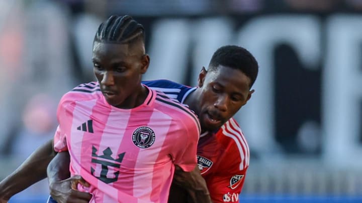 Allen Obando (left) scored in his first MLS start for Inter Miami CF against FC Dallas