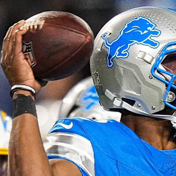 Detroit Lions quarterback Hendon Hooker (2).