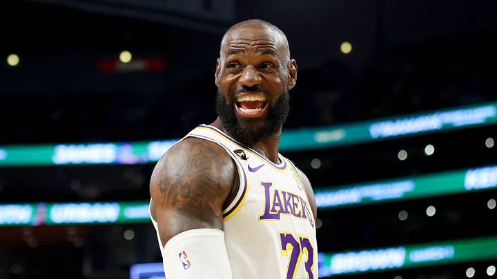 Mar 1, 2026; Los Angeles, California, USA; Los Angeles Lakers forward LeBron James (23) during the first quarter against the Sacramento Kings at Crypto.com Arena. Mandatory Credit: William Navarro-Imagn Images