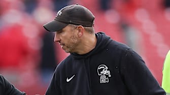 Nov 1, 2025; Ames, Iowa, USA; Arizona State Sun Devils head coach Kenny Dillingham and Iowa State Cyclones head coach Matt Campbell shake hands after the game at Jack Trice Stadium. 