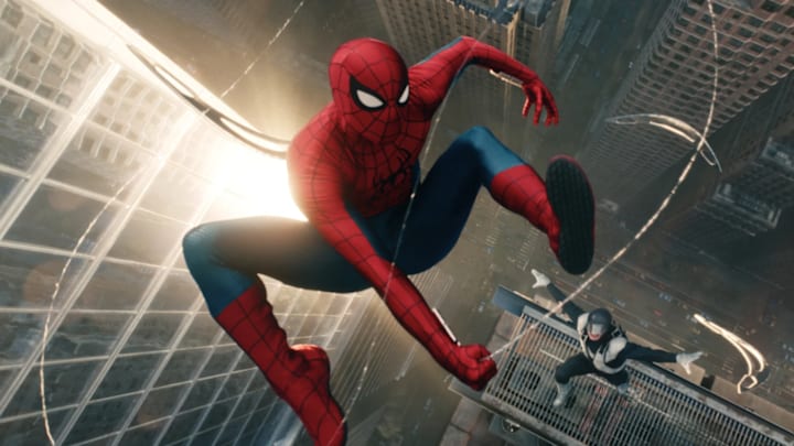 Spider-Man and Boomerang in Columbia Pictures SPIDER-MAN™: BRAND NEW DAY.