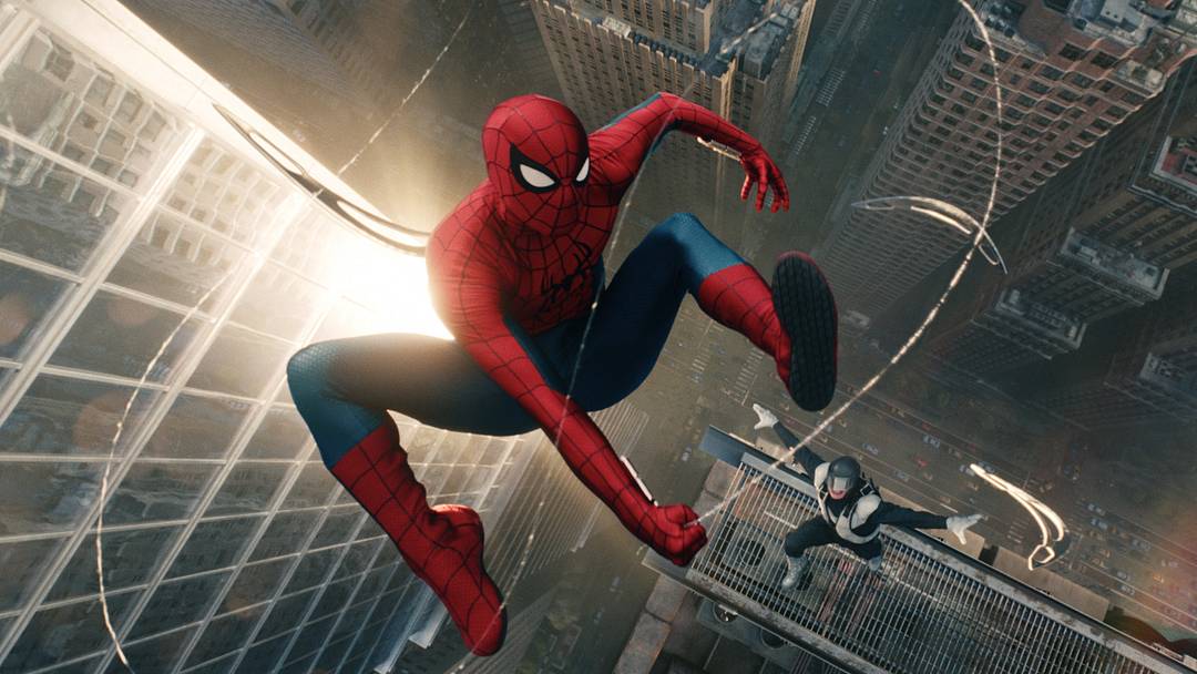 Spider-Man and Boomerang in Columbia Pictures SPIDER-MAN™: BRAND NEW DAY. Courtesy of Sony Pictures